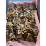 20th cent. Ceramics: Wade whimsy figures, large quantity including polar bear, cow, dogs, seal,