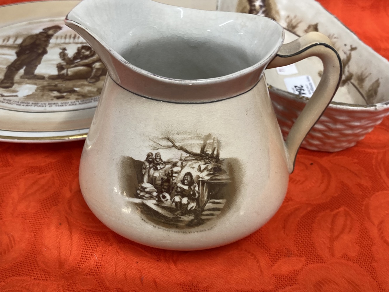 WWI Ceramics: Grimwades Bruce Bairnsfather ware pottery includes bon bon dishes, Old Bill plate 'I - Image 5 of 5