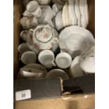 19th/20th cent. Ceramics & Glass: Candle holders a pair, drink glasses, lamp, and other glassware,