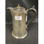 Hallmarked Silver: Coffee pot Walker & Hall Chester mark. 8½ins. 16oz. Inclusive.