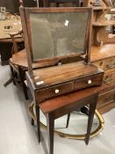 19th cent. Mahogany dressing table mirror, 20th cent. Gilt oval mirror 29ins. Plus two side