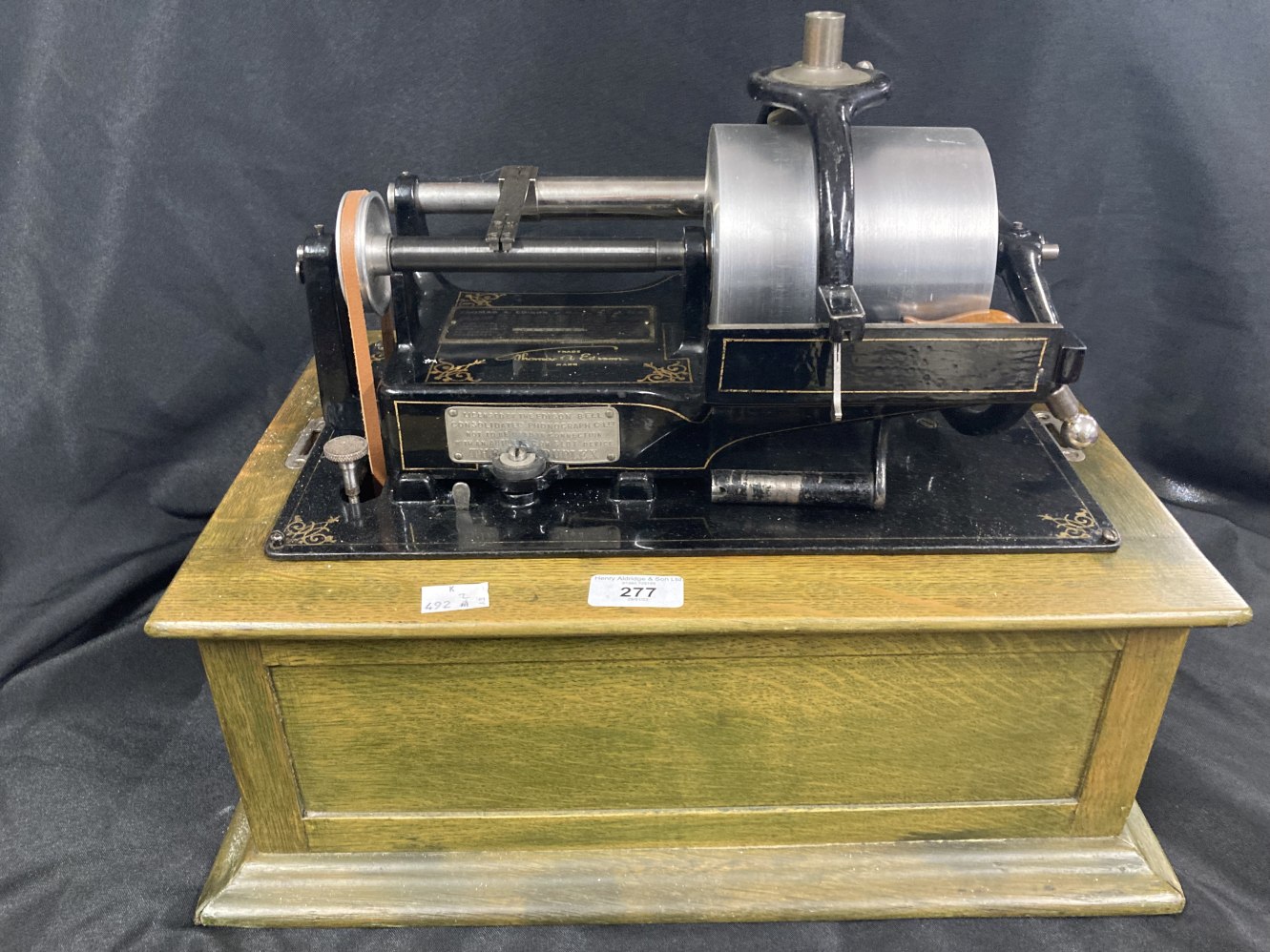 Mechanical Music Property of Local Collector. Edison Duplex Cylinder Phonograph serial no. C10576 - Image 2 of 9