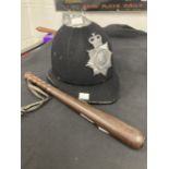 Police Memorabilia: City of Bath policeman's helmet in original issue bag plus associated