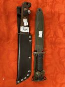 Militaria/Edged Weapons: US M5 A1 bayonet with M8A scabbard, Vietnam War era. Plus British Army