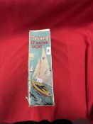 Toys: Triang plastic 12ins. Racing Yacht. Cat. No. 412Y.