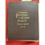 Stamps: Very early 20th cent. International Postage Stamp Album by Scott Stamp and Coin Co. N.Y.