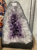 Mineral Specimens: Large amethyst half. Core width 8½ins. Height 12ins. Plus small spray of