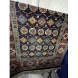 Carpets: 20th cent. Blue ground wool runner. 72ins. x 36ins.