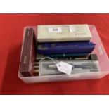 Pens: Parker 61 x 3, stainless 45 pen and pencil advertising Masonic St. George Lodge, Blue 45.