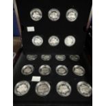 Numismatics: Coins, bullion. The Royal Mint , Classic British Motorcars, a set of eighteen silver
