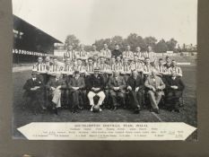Football: Southampton Team Photo 1932-33, 11ins. x 8½ins, with printed details, laid down to