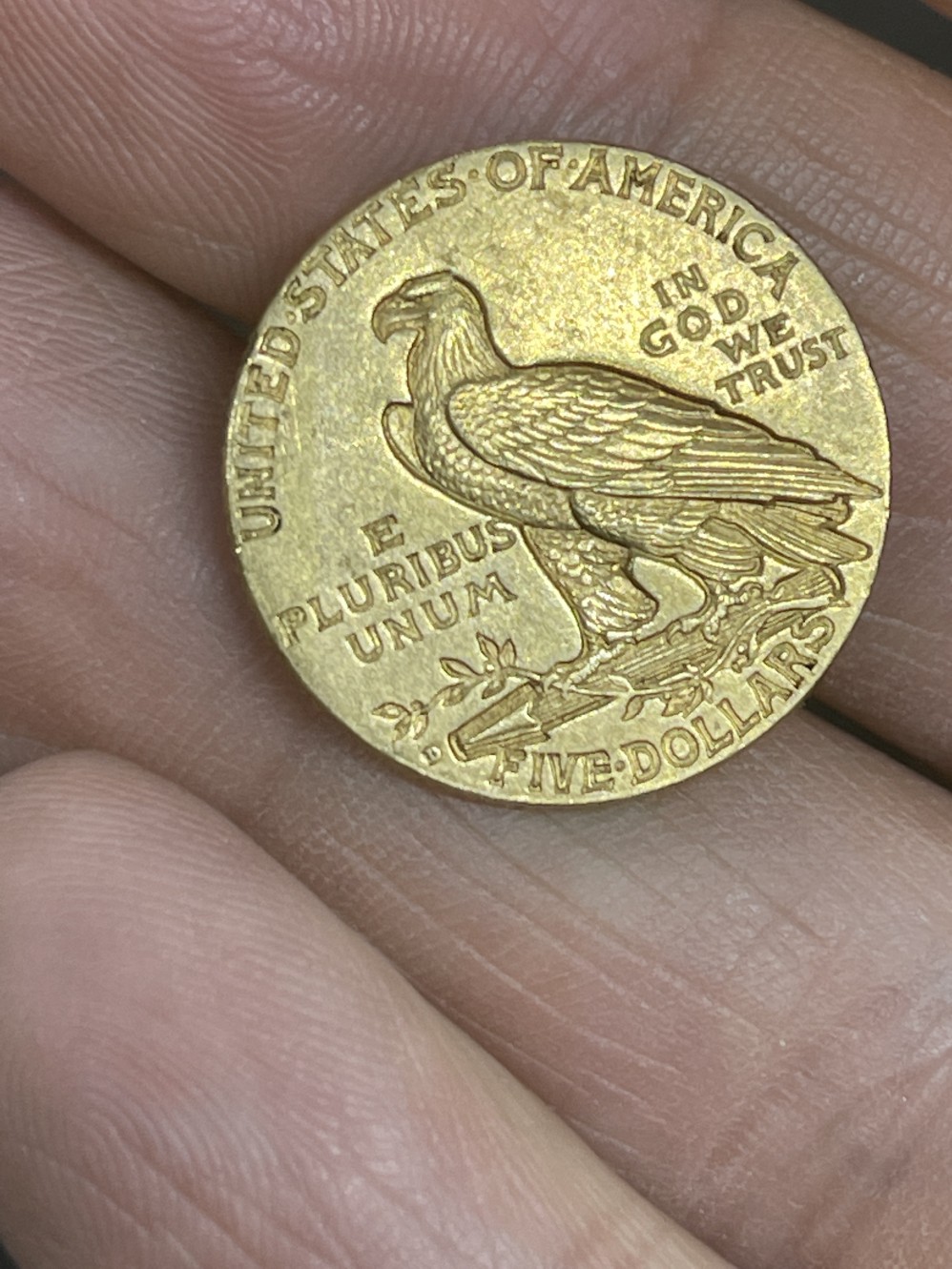 Coins: Gold US Indian Head, Half Eagle 5 Dollars 1909. 8.5g. - Image 2 of 2