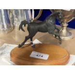 20th cent. Bronze 'Capriole' horse sculpture by Jenny Harvey, with certificate of authenticity. 4½