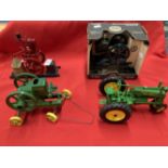 Toys: Diecast ERTL Farming John Deere model 60 tractor (unboxed) with John Deere model E
