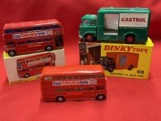 Toys: Diecast Dinky Toys 1964-65, 289 Routemaster Bus, Esso safety grip tyres, driver and