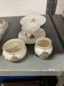 19th/20th cent. Ceramics: W.H. Goss Queen Victoria Jubilee 1896/7 small bowl and vase, Royal Doulton