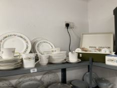 Royal Doulton boxed Pastorale coffee set, plus six piece dinner set and tea set.