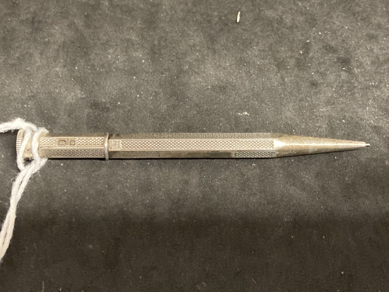 Hallmarked Silver: Propelling pencil by Sampson Mordan hallmarked London. Weight 5.10oz.