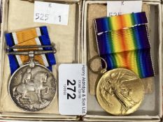 Militaria: WWI War and Victory medals issued to 22962 Pte. S.J. Blackman, Wiltshire Regiment in
