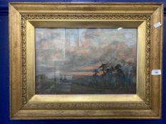 E. H. Chetwood Aitken: 19th cent. Pastel landscape signed bottom left. Bears label to reverse The