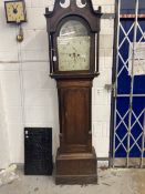 19th cent. 8 day longcase clock, Jones of Kidderminster, painted arch dial. 18ins.