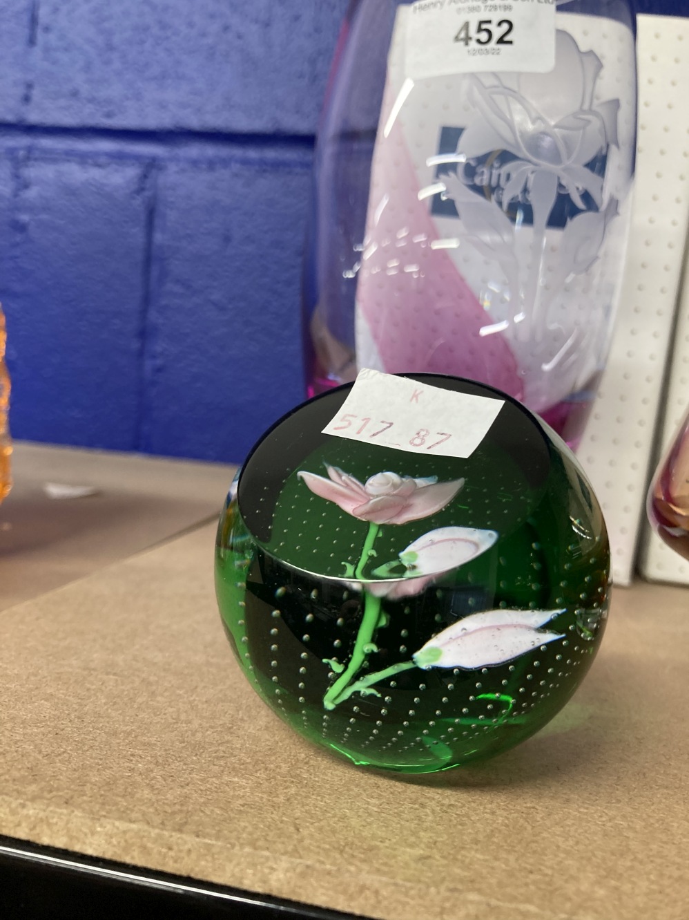 Caithness: Paperweights Festive Kisses boxed and Jubilee Rose, Caithness Commemorative topaz - Image 2 of 3