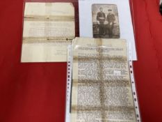 WWI/Royal Navy: Rare pair of documents obtained by Able Seaman John Johnson who served onboard H.M.