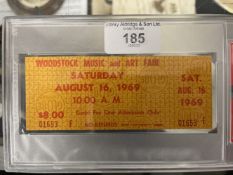 Music/Iconic Festivals: Woodstock August 1969. One day Admission Ticket - Gold 01653 August 16. P.