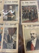 Le Petit Journal, large format French political magazine, each with impressive coloured designs to