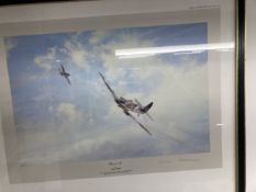 Aviation Prints: Ramrod 792 by Robert Taylor signed by Air Vice Marshall Johnnie, framed and glazed.