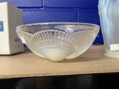 R. Lalique: Opalescent glass Coquilles bowl marked R. Lalique France. No. 3201. 8¼ins. x 3¼ins.