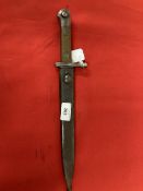 Militaria/Edged Weapons: German Export Mauser 1884/K98 III bayonet and scabbard. 15¾ins.