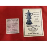 Football: Unusual Football League South Cup Final 15-4-1944, plus Wembley ticket for the same.