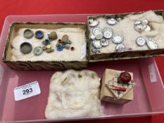 20th cent. Ceramics Toys: Miniature doll's house, miniature potter style jugs, bowls, blue/white tea