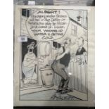 Sport: An original pen/ink and blue crayon cartoon, by Roy Ullyett, 12ins. x 15ins. as published