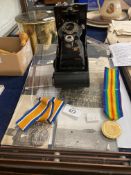 Medals: WWI Medal pair to Ernest Baron Bolam Born 25th June 1886 - Assassinated April 23rd 1920 by