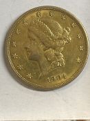 Coins: Gold US Dollar Philadelphia Mint 1904. 33.4g.