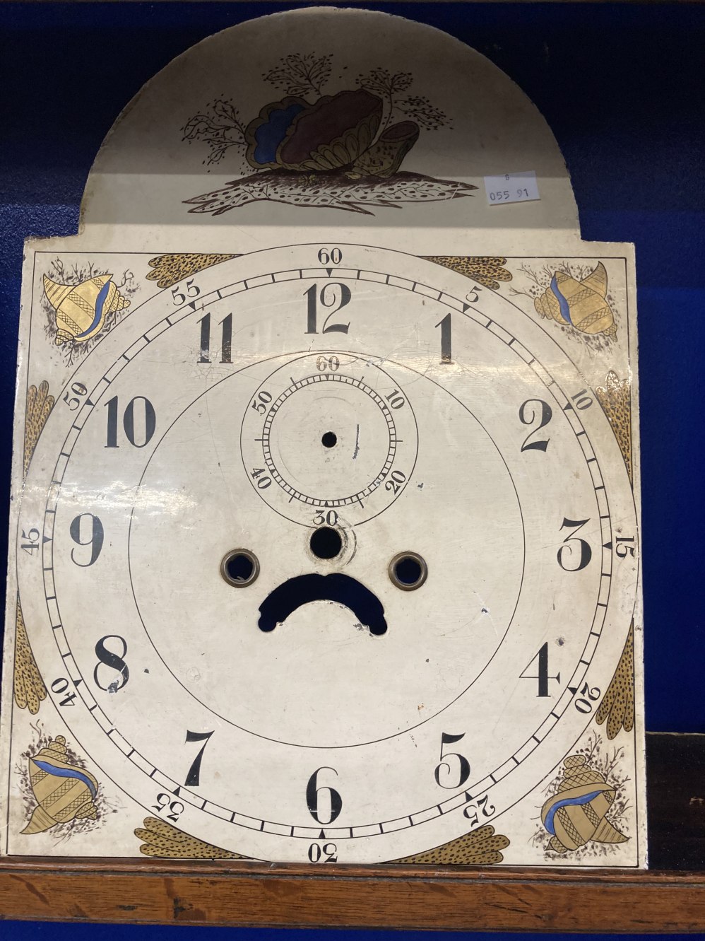 Clocks: Painted longcase arch dial clock faces, one John Nicholson Newcastle. 20ins. and 17ins. (2) - Image 2 of 3