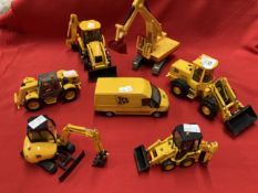 Toys: Diecast Britain's Farming JCB licensed products. Includes 3CX Backhoe Loader, 40576 Ford