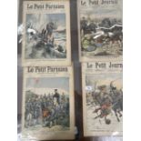 Le Petit Journal, large format French political magazine, each with impressive coloured designs to