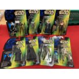 Toys: boxed Star Wars The Power of The Force figures including Luke Skywalker and Emperor Palpatine.