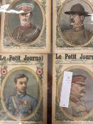 Le Petit Journal, large format French political magazine, each with impressive coloured designs to