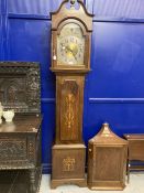 Clocks: 20th cent. Longcase mahogany and inlaid case.