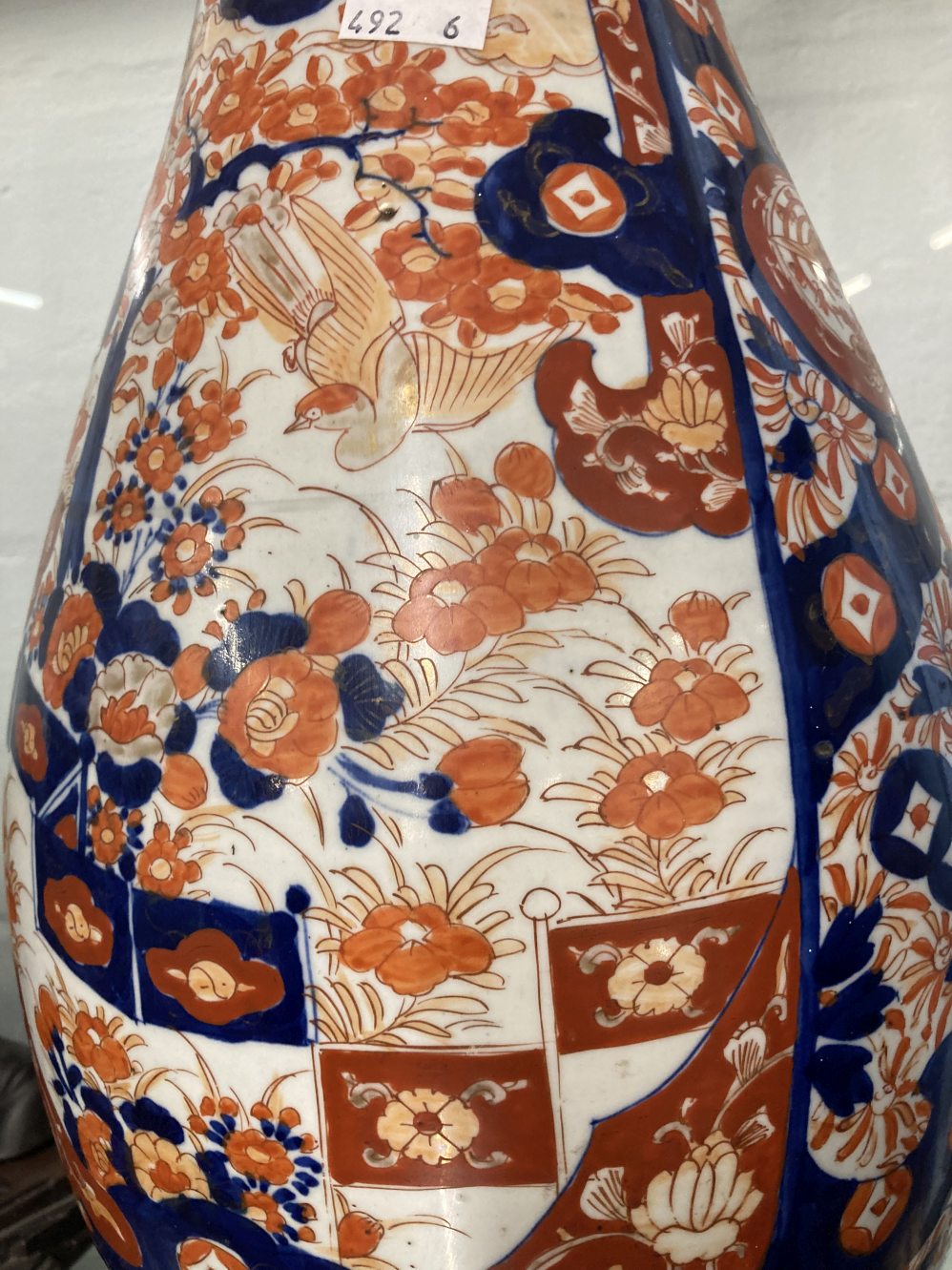 19th cent. Japanese Imari vase. (A/F) 24½ins. - Image 3 of 3