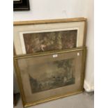 G. Moorland pair of engravings by Will Ward, framed and glazed. 25ins. x 19½ins. Plus L'