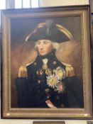Maritime/Nelson/Trafalgar: 20th cent. English School oil on canvas of Admiral Horatio Nelson after