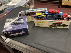 Toys: Diecast Diapet Mac auto transporter model No. T-91 boxed with original Lamborghinis, plus