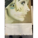 Jean Shrimpton poster signed by David Hockney and David Bailey, unframed. 27½ins. x 19ins. Plus