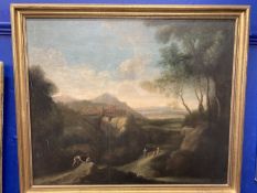 19th cent. Flemish School: Circle of Jan Frans Van Bloem oil on canvas of an Italianate landscape.