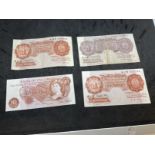 Numismatics: Banknotes, GB. Collection of four ten shilling notes. Peppiatt Z92E central crease,